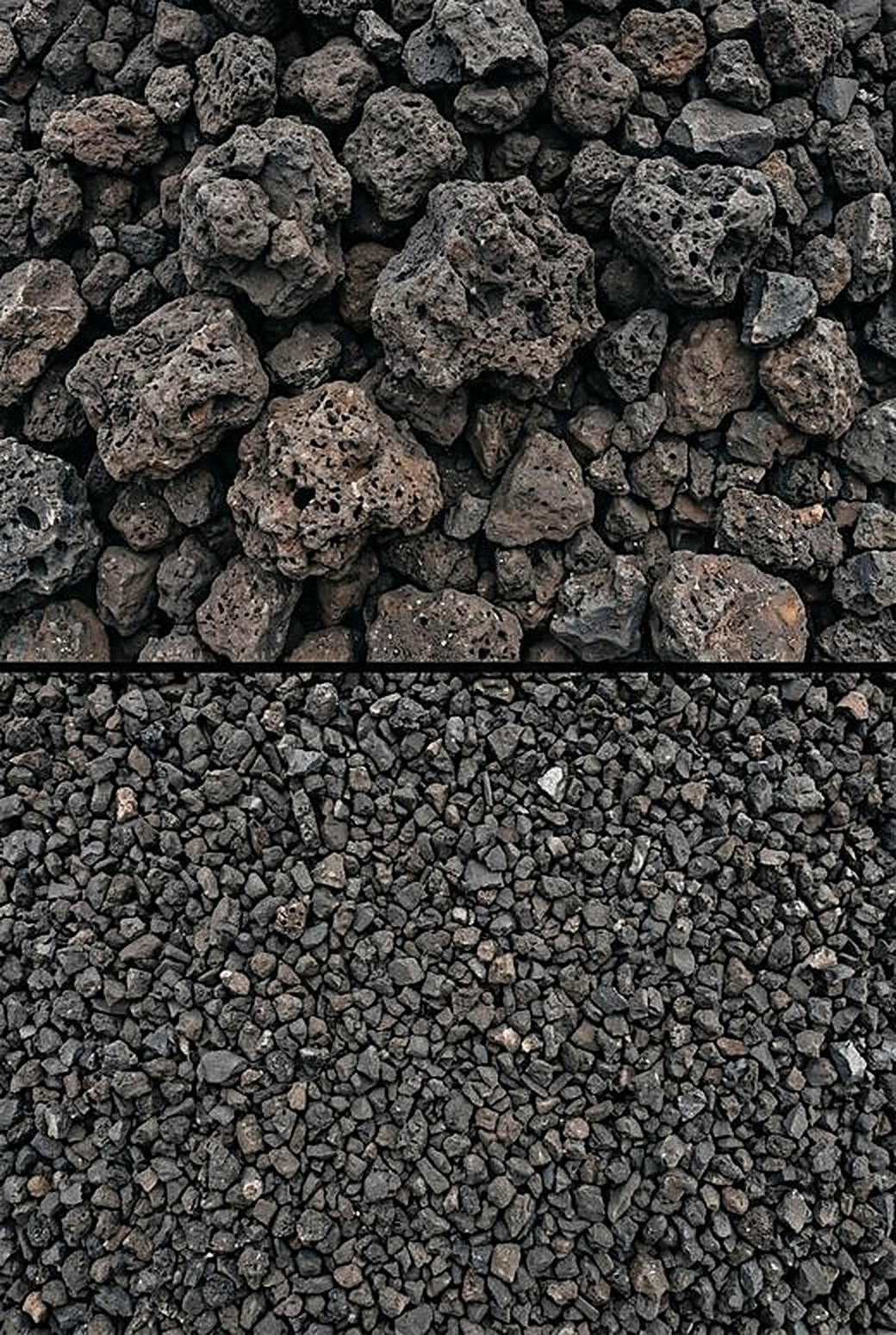 Foundry Slag — before and after processing with VANROCK attachments