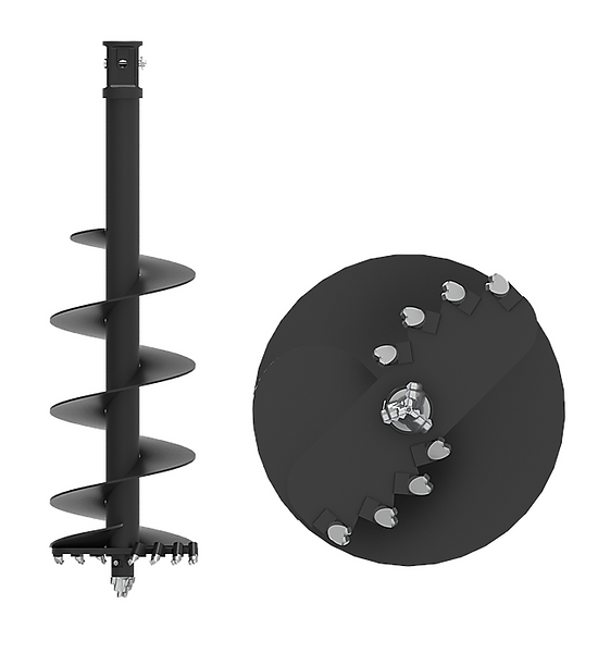 heavy-duty earth auger attachment