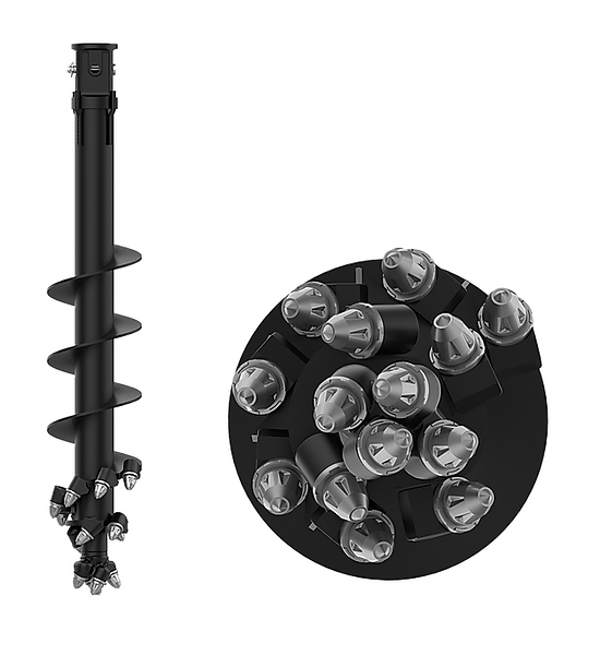 heavy-duty rock drilling auger
