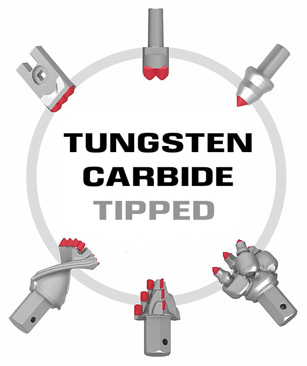 Tungsten carbide tipped auger bits